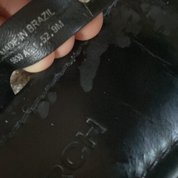 Tory Burch Leather Logo Miller Thong Sandals Sz 9 Black Leather - Picture 7 of 8